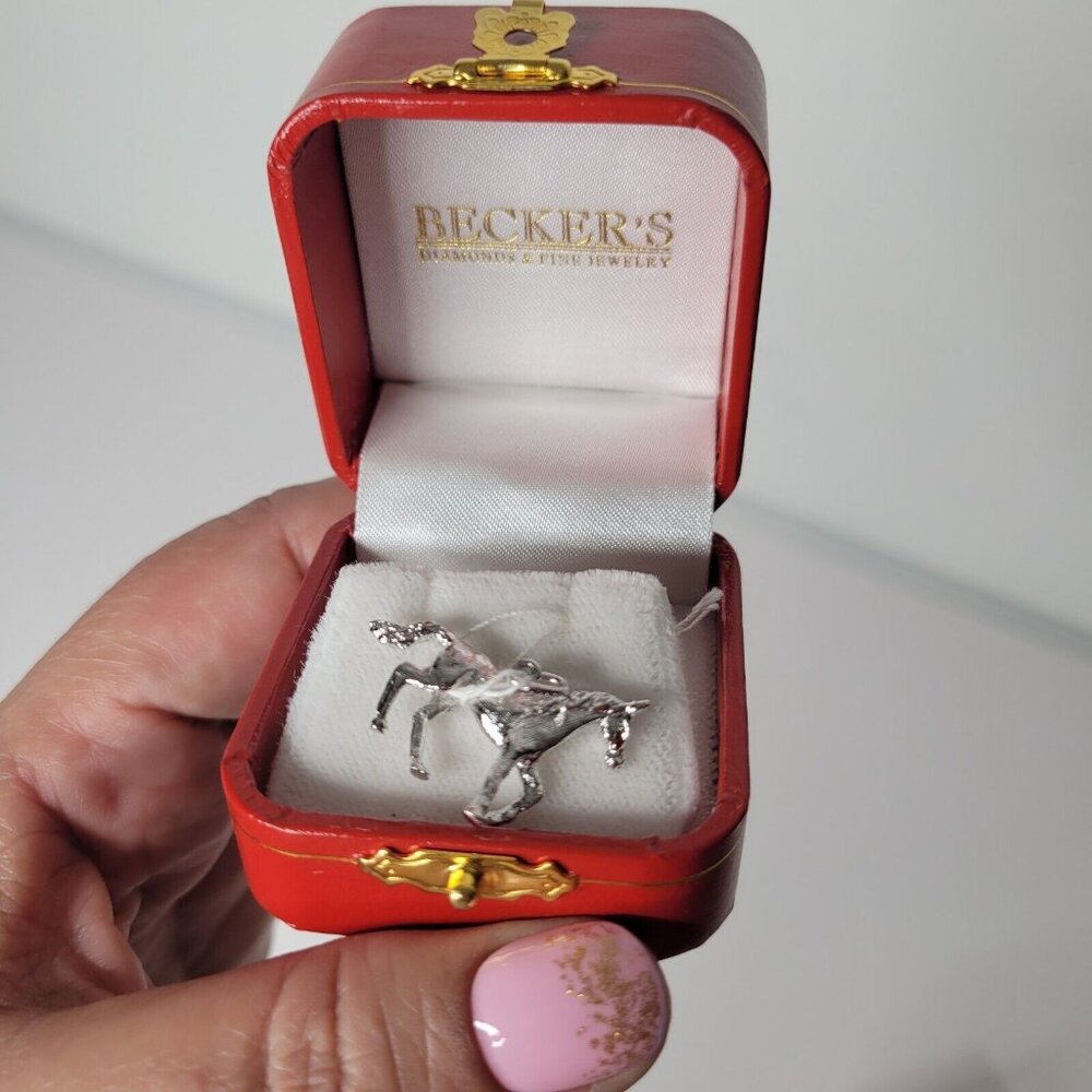 BECKER'S DIAMONDS & FINE JEWELRY Running Galloping Horse Stallion Pendant - Picture 4 of 8